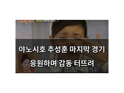 야노시호 추성훈 마지막 경기 응원하며 감동 터뜨려