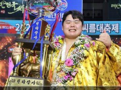 김민재 천하장사 타이틀 다시 차지