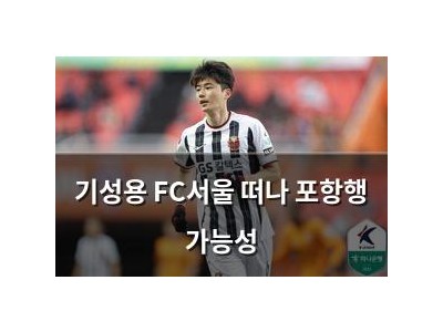 기성용 FC서울 떠나 포항행 가능성