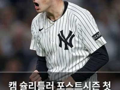캠 슐리틀러 포스트시즌 첫 등판서 기록 세운 양키스 신인투수