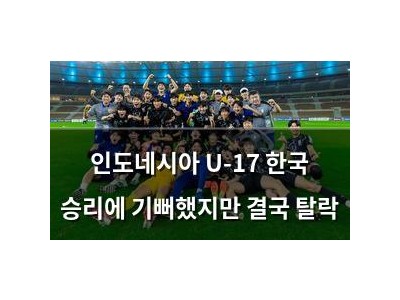 인도네시아 U-17 한국 승리에 기뻐했지만 결국 탈락