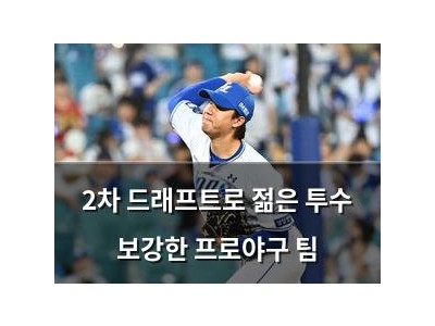 2차 드래프트로 젊은 투수 보강한 프로야구 팀