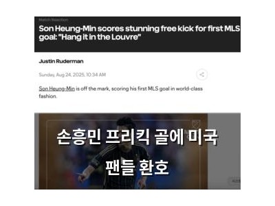 손흥민 프리킥 골에 미국 팬들 환호