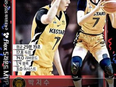 박지수 5라운드 MVP 선정