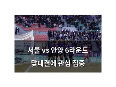 서울 vs 안양 6라운드 맞대결에 관심 집중