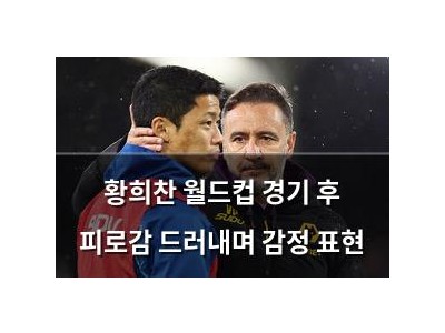 황희찬 월드컵 경기 후 피로감 드러내며 감정 표현