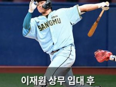 이재원 상무 입대 후 퓨처스리그 홈런 1위에 올라