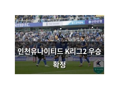 인천유나이티드 K리그2 우승 확정