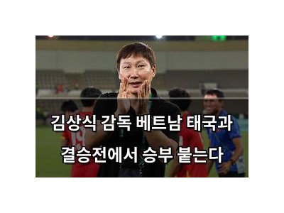 김상식 감독 베트남 태국과 결승전에서 승부 붙는다