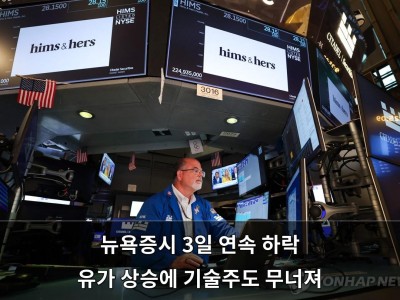 뉴욕증시 3대 지수 3일 연속 하락 기술주 중심 타격 심각